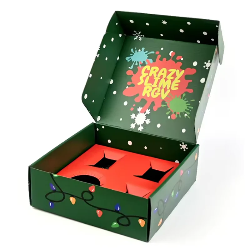 Christmas Style Shipping Box with Paper Insert