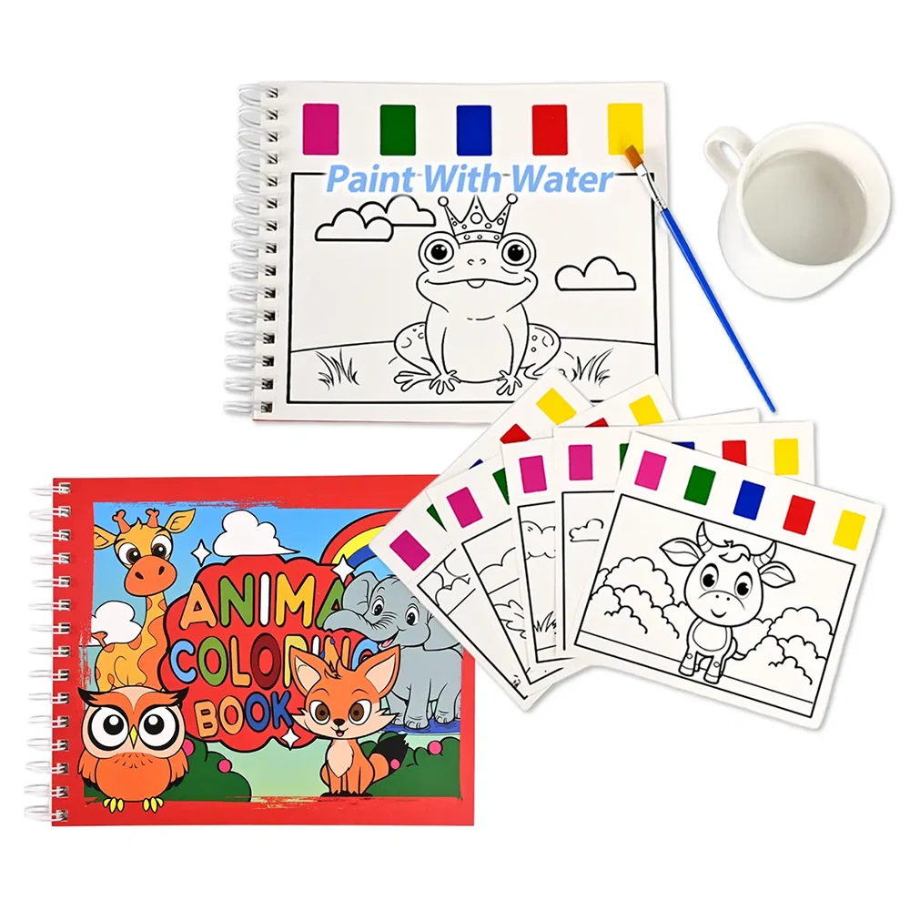 DIY Portable Watercolor Painting Coloring Book