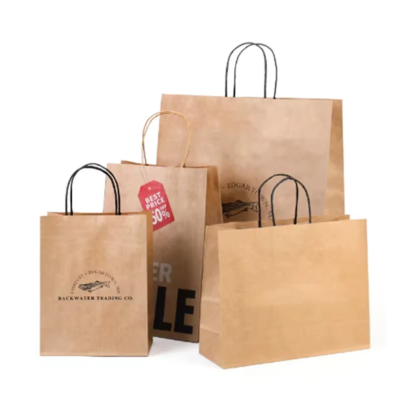 Kraft Paper Fast Food Take Away Bag