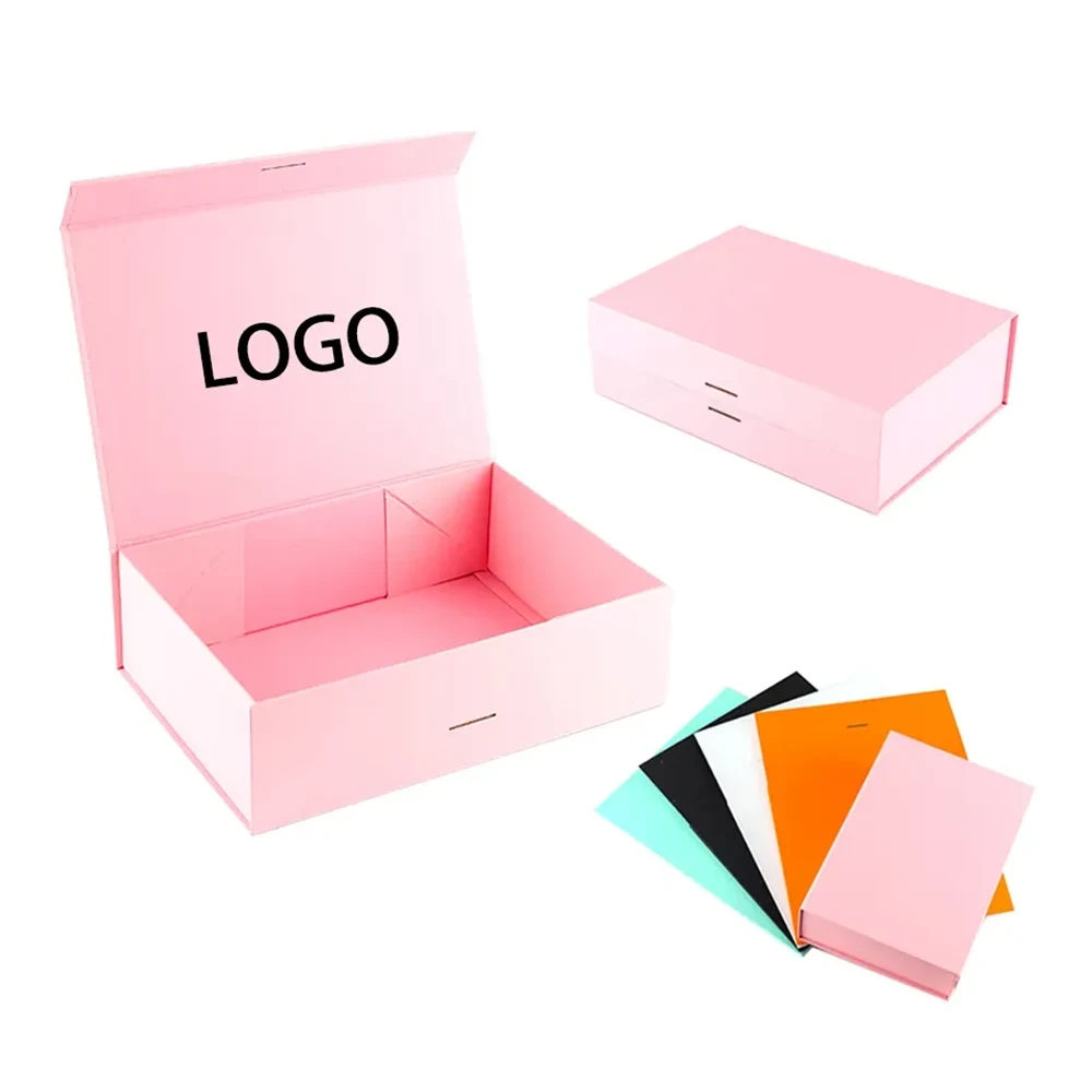 Luxury Cardboard Pink Magnetic Closure Box