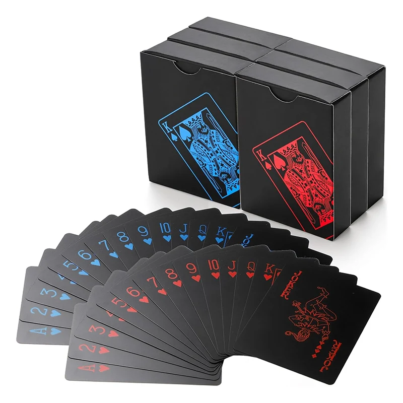 PVC Poker Black Playing Cards