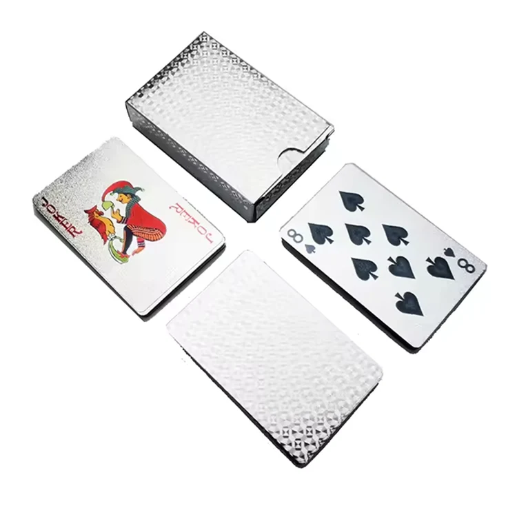 Silver Durable Plastic Pvc Playing Cards