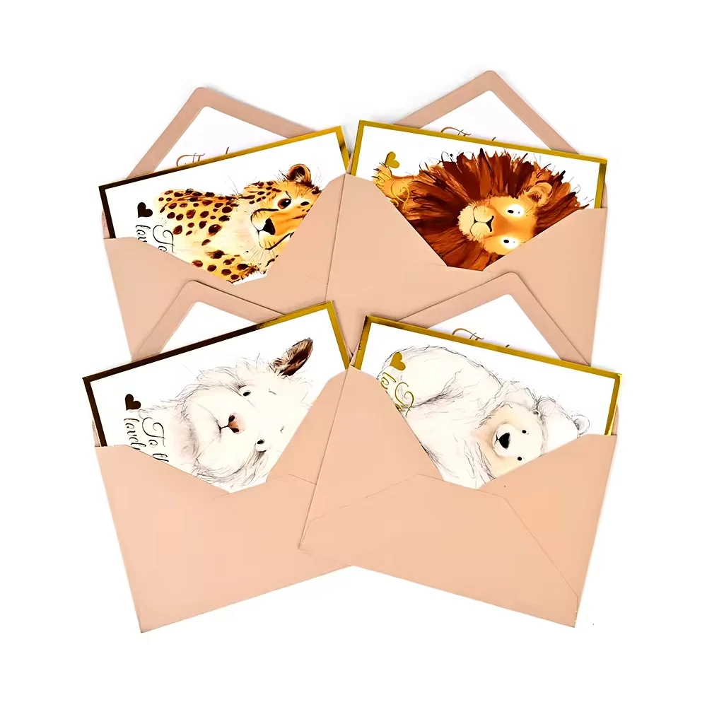 Tiger Lion Printed Greeting Cards