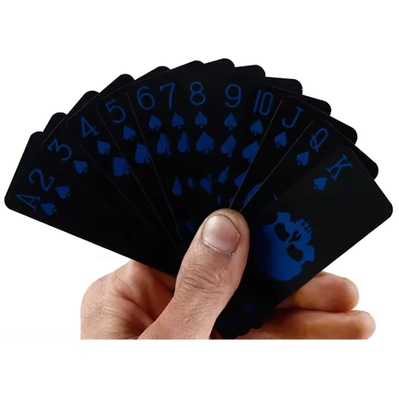 Black PVC Waterproof Playing Cards